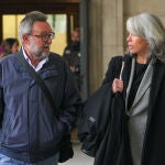 El ex secretario general de UGT-A, Francisco Fernández Sevilla a su llegada al juicio