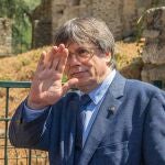 Public act of Carles Puigdemont in Northern Catalonia after the European justice has removed his immunity, in Prada de Conflent, France.