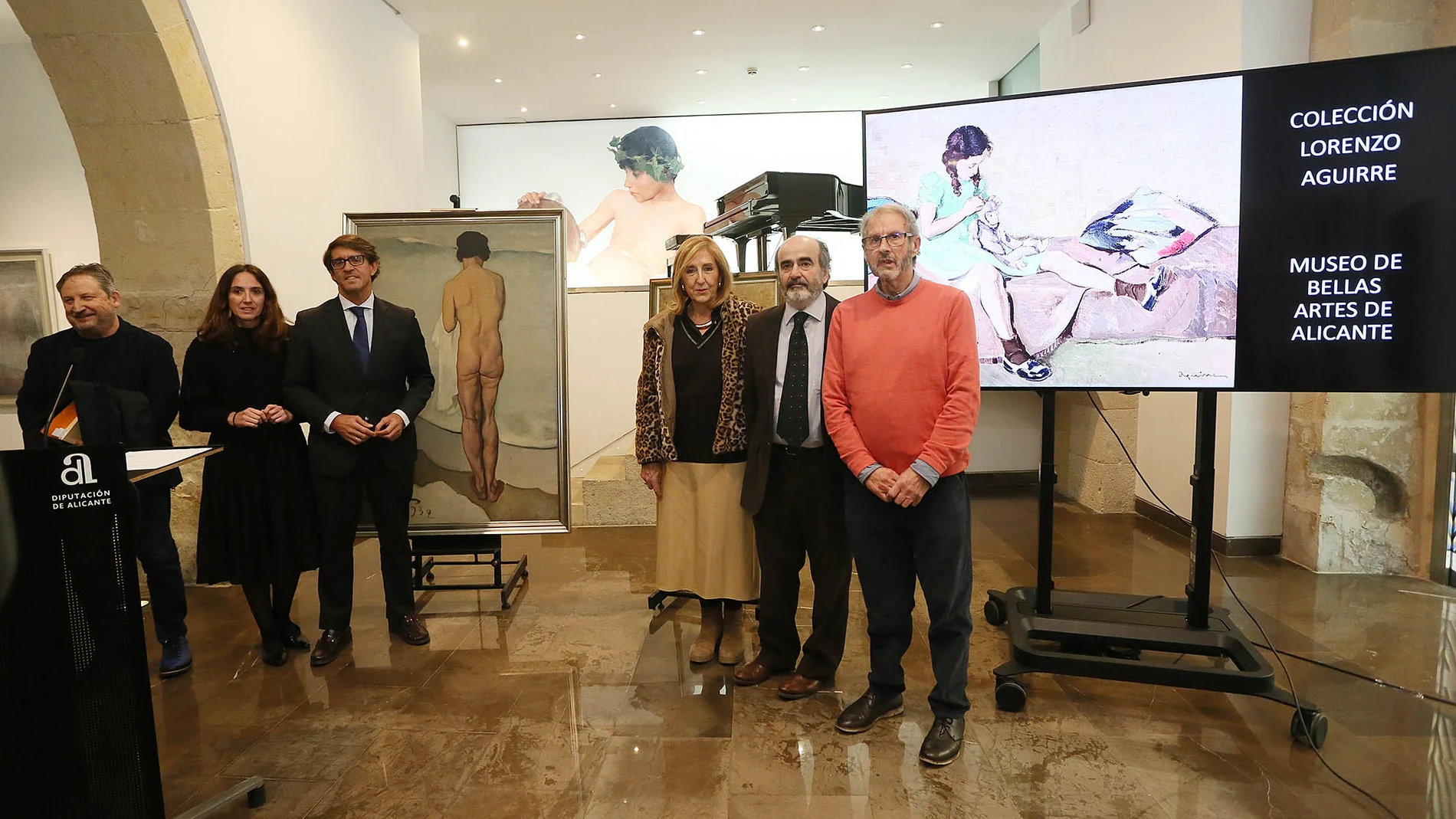 Hoy se ha materializado la entrega del legado de Lorenzo Aguirre al Museo de Bellas Artes de Alicante, que depende de la Diputación.