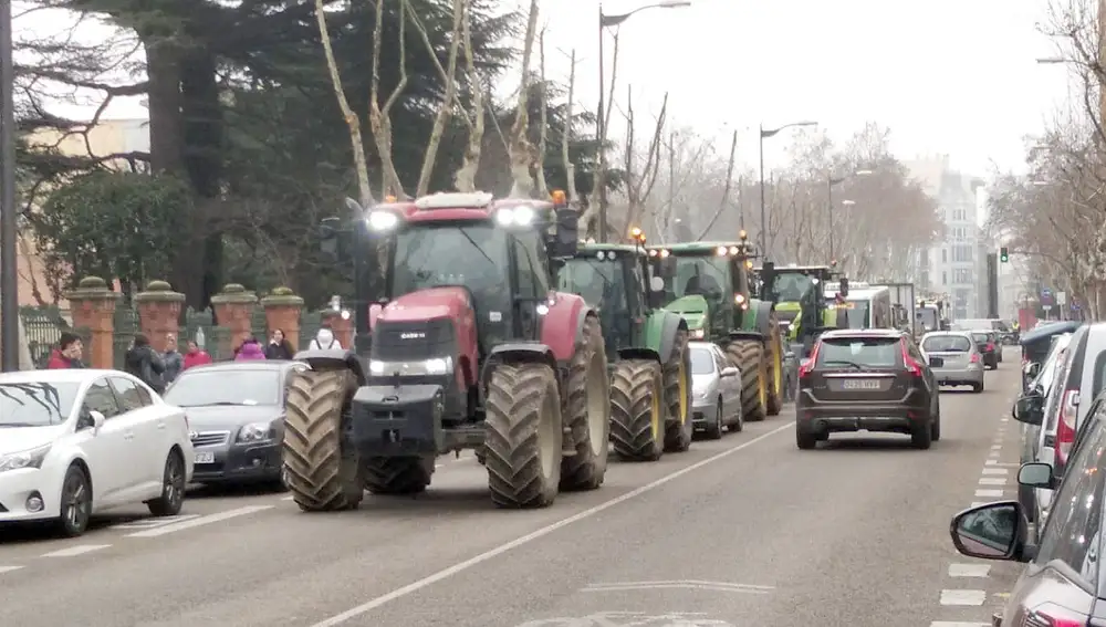 Tractores por las calles de Zamora