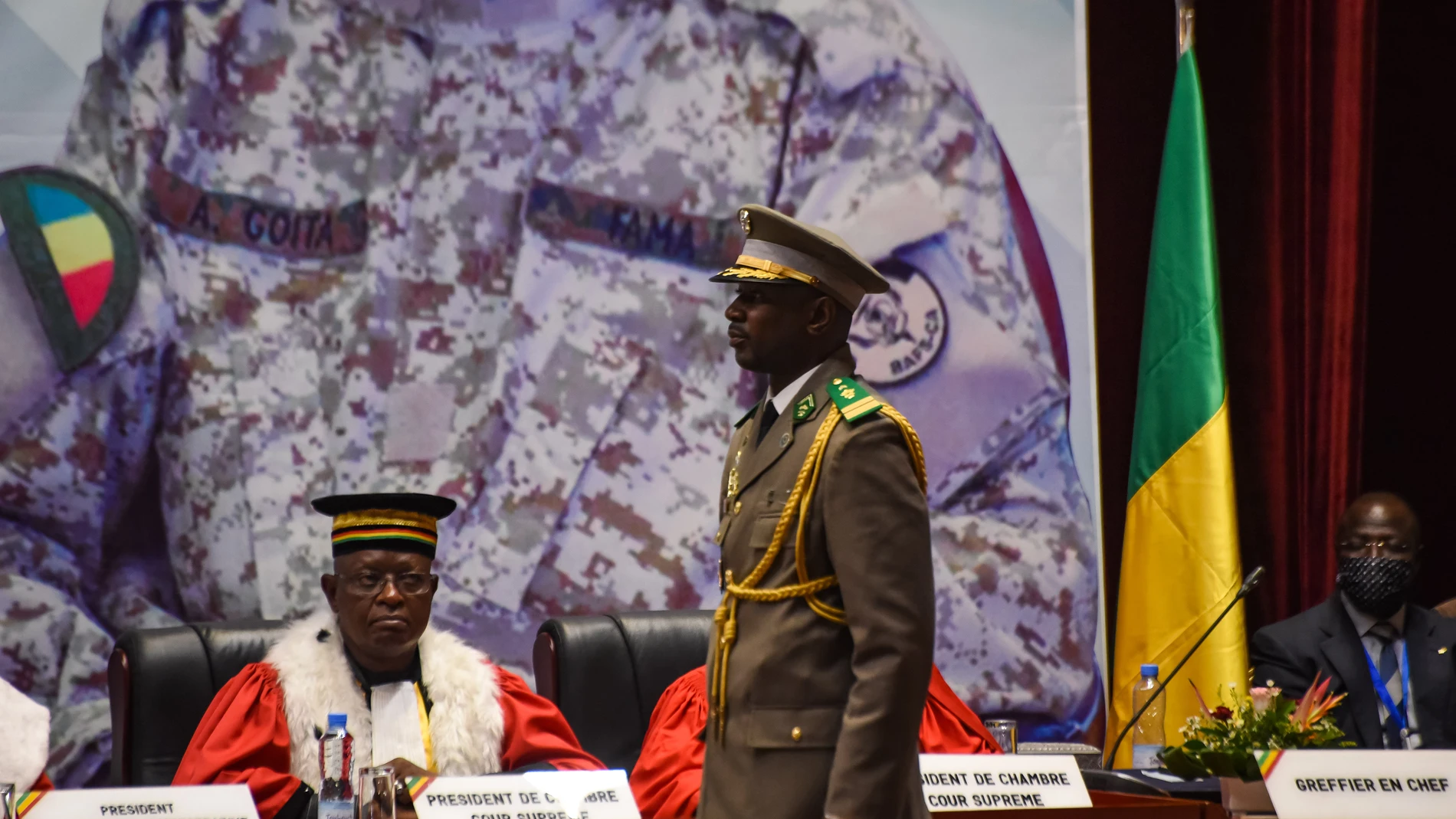 June 7, 2021, Bamako, Bamako District, Mali: His Excellency Colonel Assimi Goita was awarded the ''Grand Cross of the National Order of Mali'' during the inauguration ceremony of the President of the Transition, which took place this Monday, June 7, at the International Conference Center of Bamako (Foto de ARCHIVO) 07/06/2021