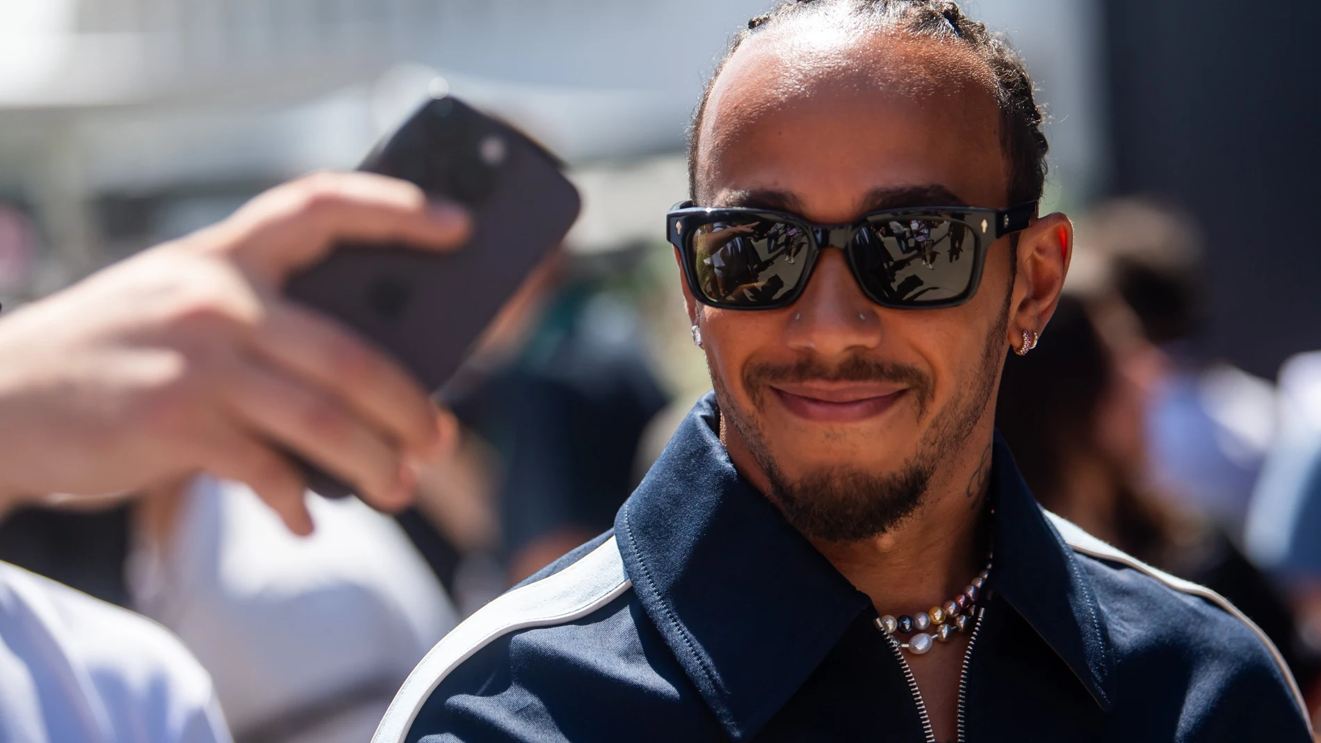 Mogyorod (Hungary), 22/07/2023.- (FILE) - Mercedes-AMG Petronas driver Lewis Hamilton of Britain arrives for the third practice session at the Hungaroring Circuit race track in Mogyorod, near Budapest, Hungary, 22 July 2023 (reissued 01 February 2024). British driver Lewis Hamilton will leave Mercedes-AMG Petronas after the upcoming 2024 season and sign with Scuderia Ferrari from 2025 on. The 39-year-old seven-times world champion's move was announced by Scuderia Ferrari in a statement on 01 ...