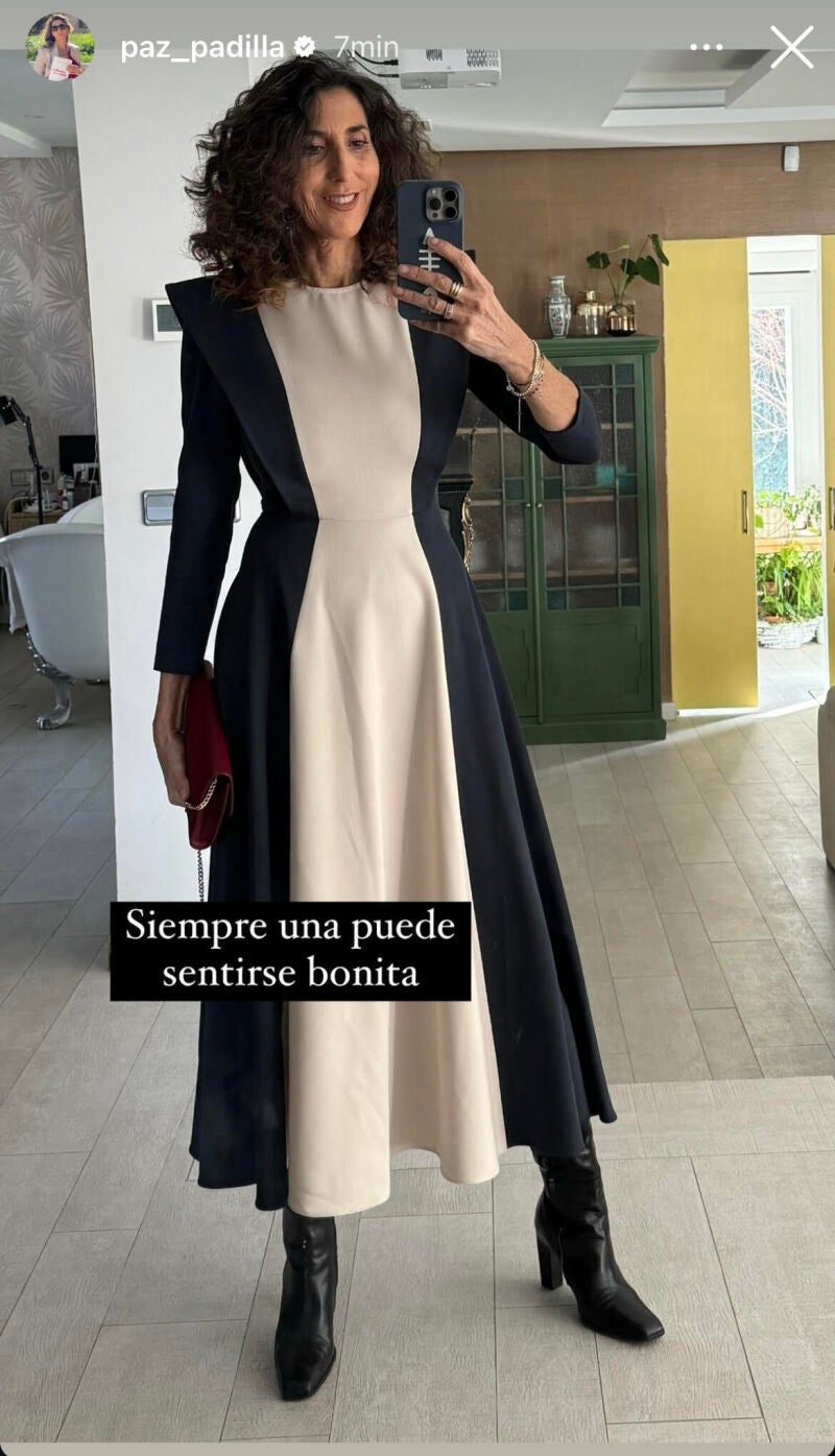 Paz Padilla con vestido de IQ Collection.