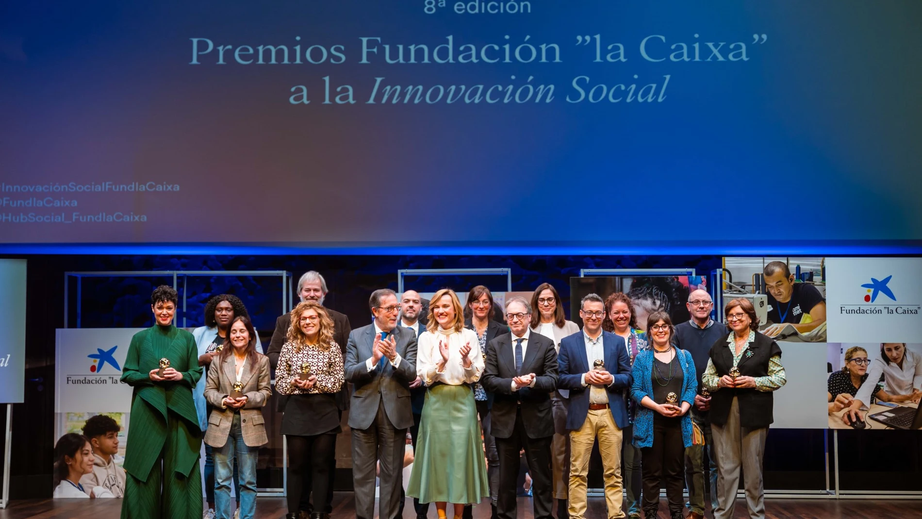 La ceremonia fue presidida por la ministra Pilar Alegría y por el director general de la Fundación ”la Caixa”, Antonio Vila Bertrán