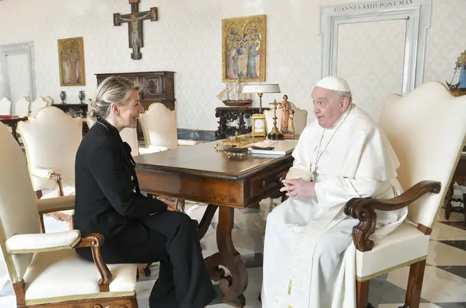 El diálogo, según Yolanda Díaz, tras ver otra vez al Papa