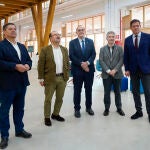 Besteiro con los rectores de las tres universidades públicas gallegas. 