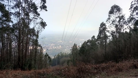 Contaminación en Oviedo observada desde el Monte Naranco.