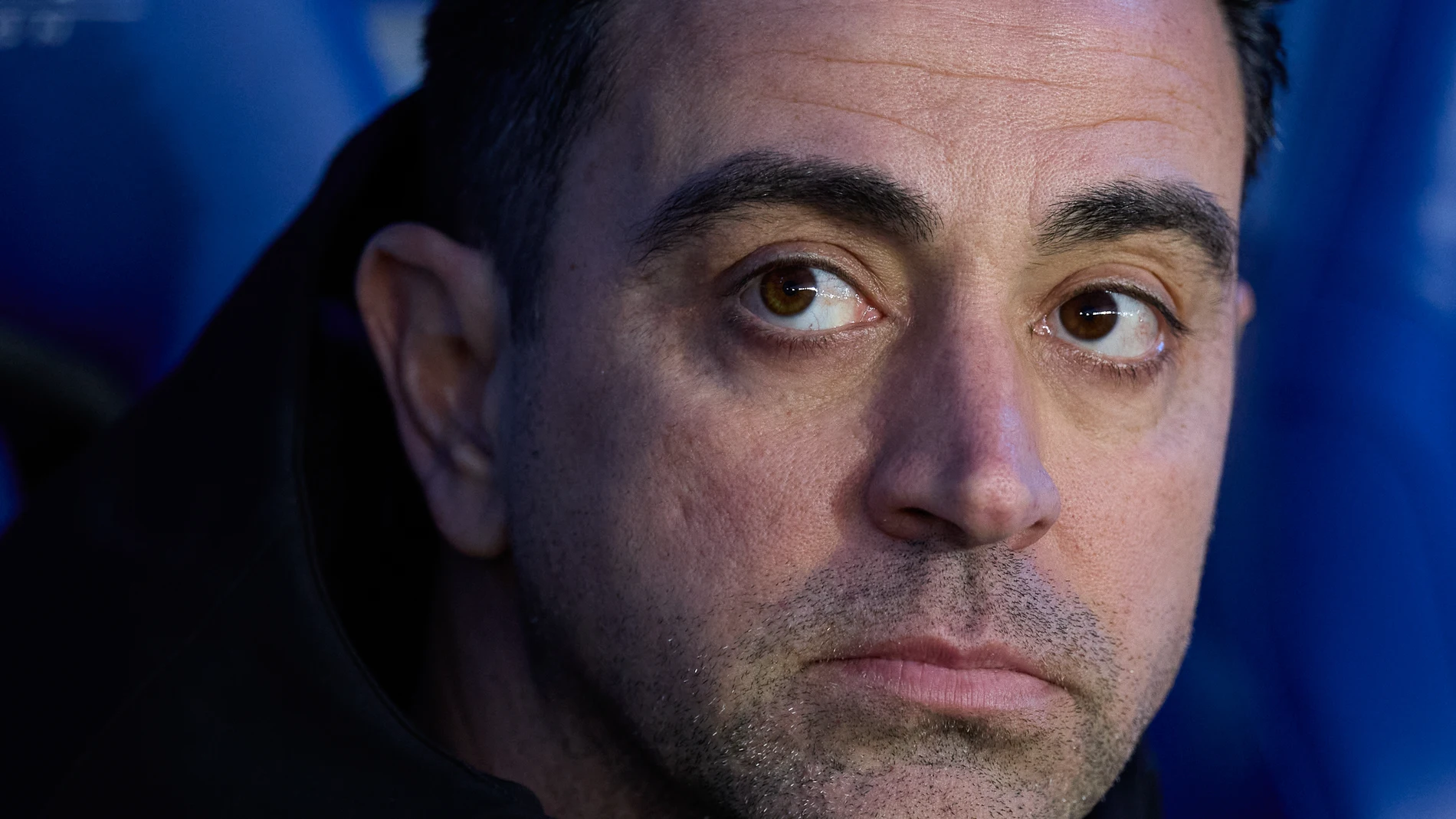 Xavi Hernandez head coach of FC Barcelona looks on prior the LaLiga EA Sports match between Deportivo Alaves and FC Barcelona at Mendizorrotza on February 3, 2024, in Vitoria, Spain. AFP7 03/02/2024 ONLY FOR USE IN SPAIN