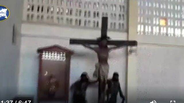 Foto de archivo de un ataque de yihadistas a una iglesia
