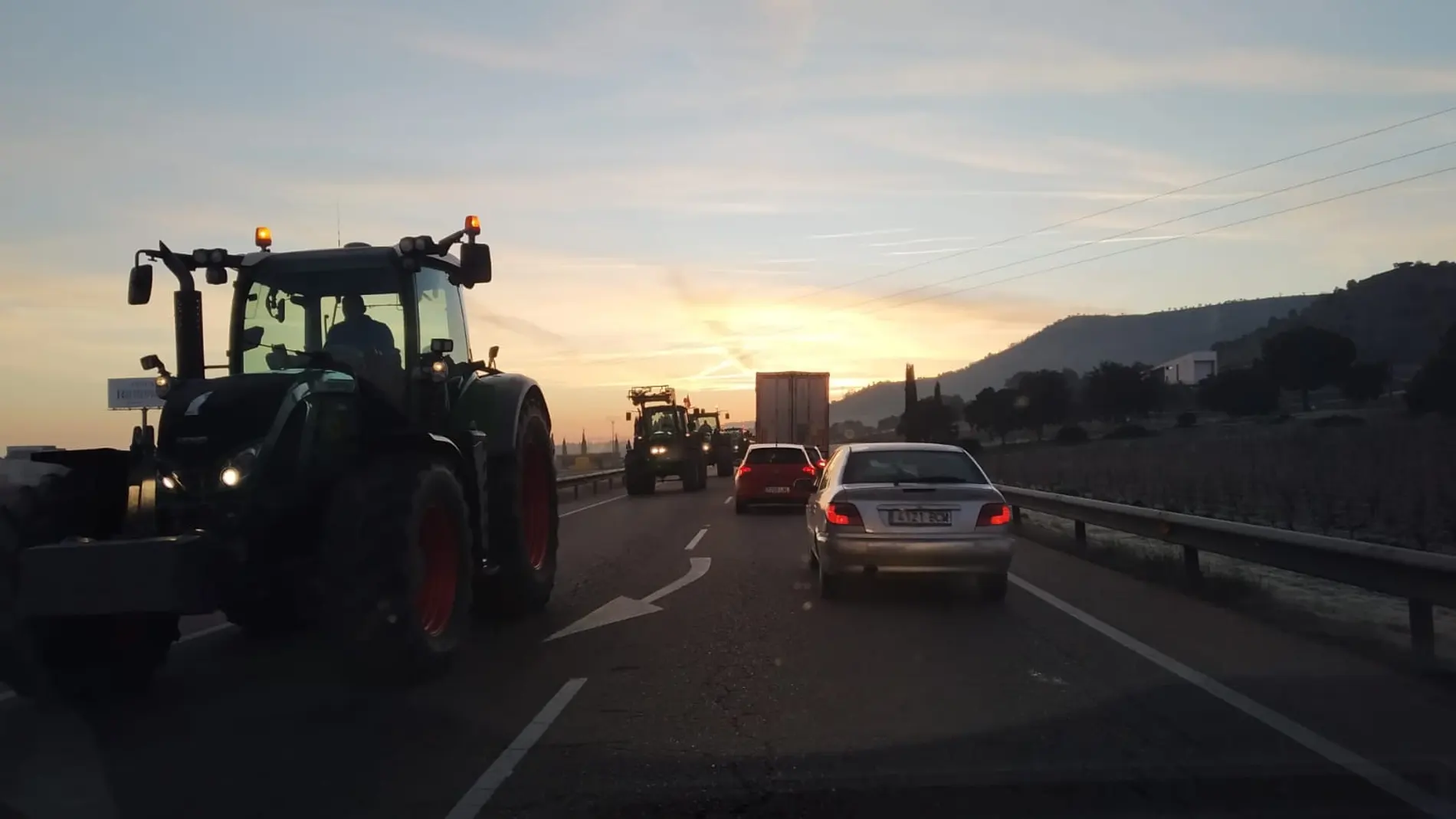 Tractorada en la provincia de Valladolid