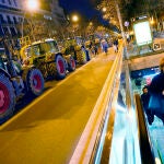 Centenares de tractores de la marcha agrícola en Barcelona