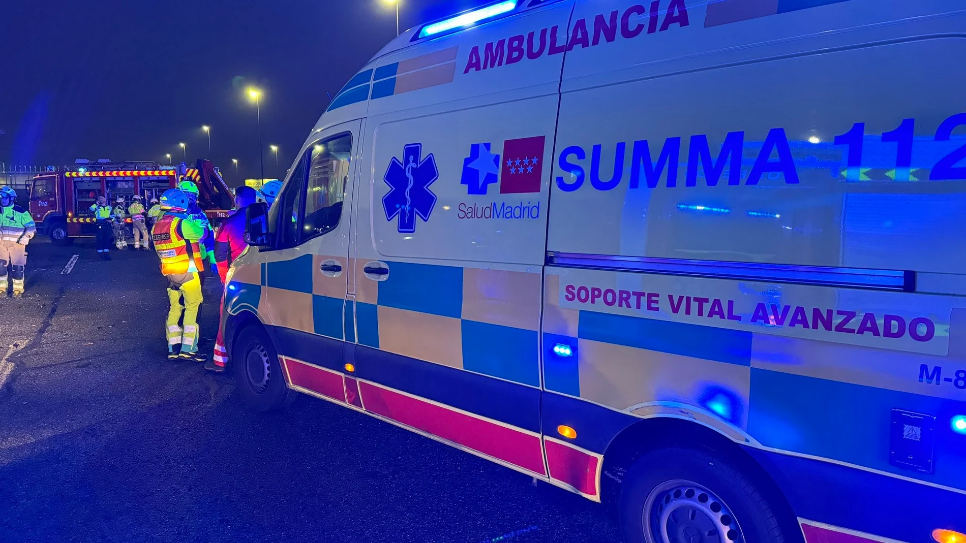 Heridos de gravedad un hombre y una mujer en la colisión de dos vehículos en la A-5, a la altura de Alcorcón EMERGENCIAS 112 COMUNIDAD DE MAD 07/02/2024