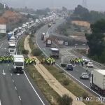 Huelga agricultores: Corte de carretera en la A-3 en la provincia de Cuenca