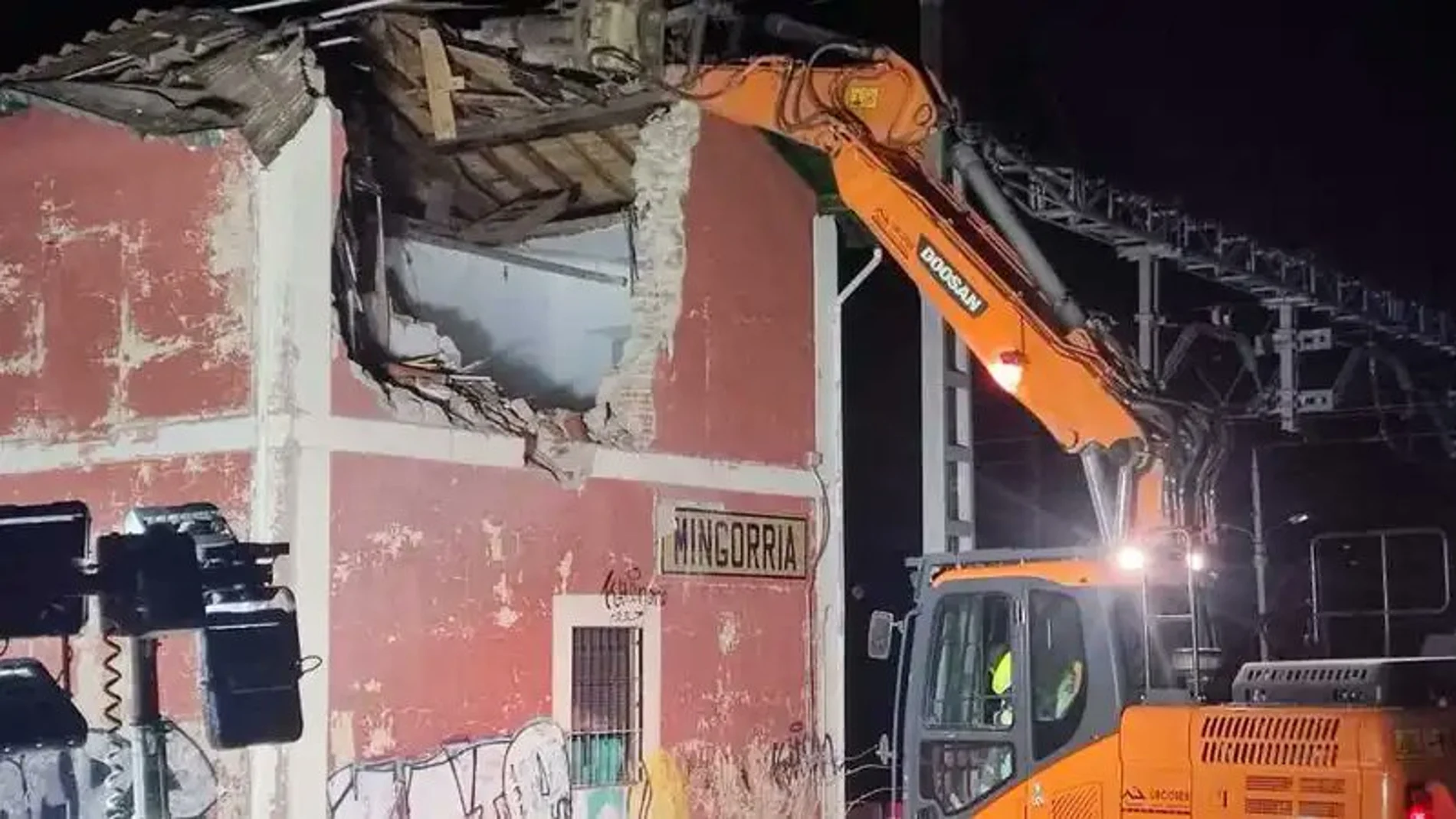 Demolición de la estación de Mingorría, en Ávila