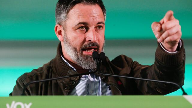 El presidente de Vox, Santiago Abascal