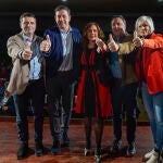 Besteiro en un mitin en Boiro. 