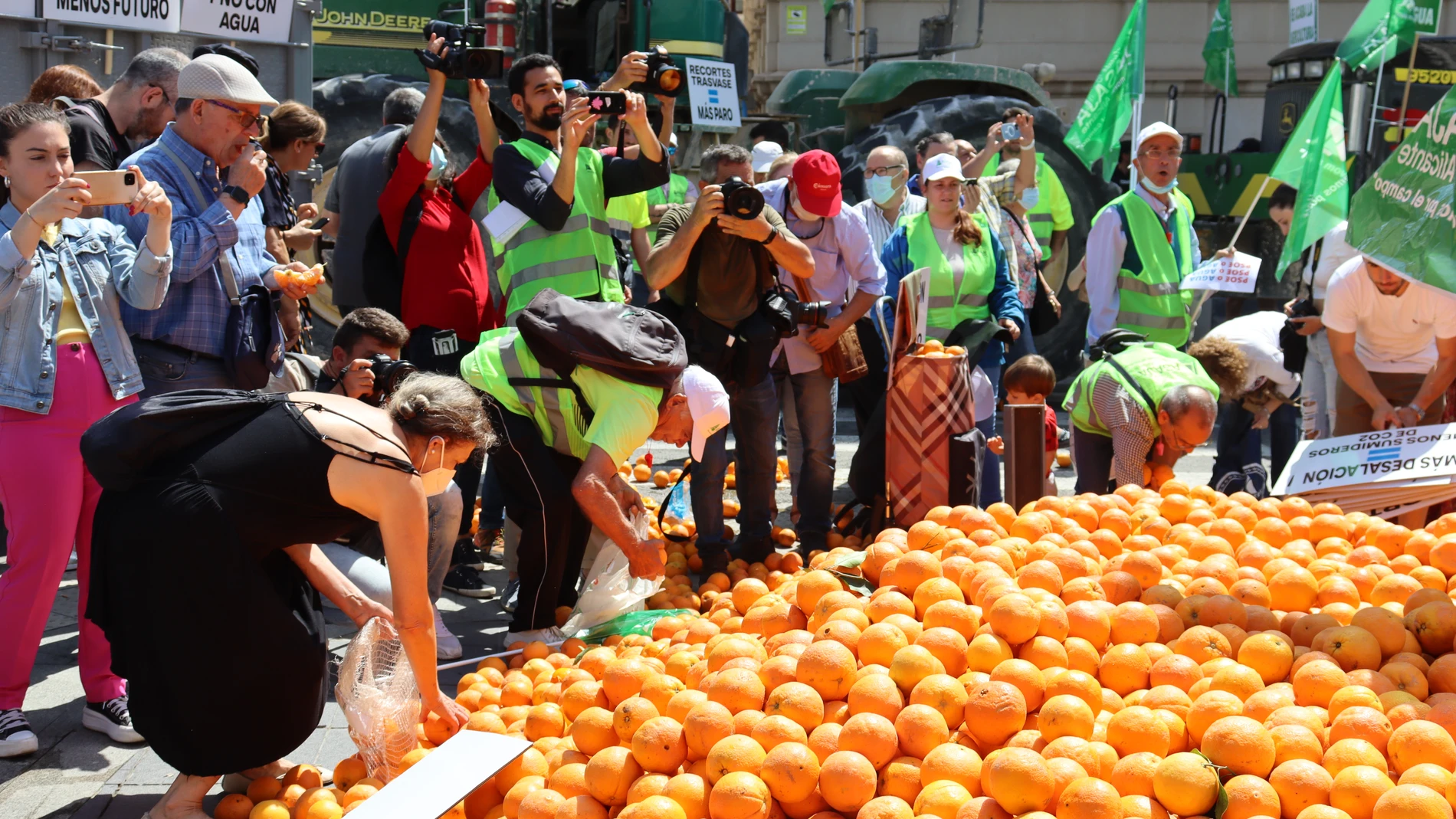 Los agricultores de Alicante se han manifestado de manera espontánea hasta ahora y el viernes 16 han convocado un acto de protesta por la política agraria europea.