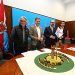 El alcalde Ponferrada, Marco Morala, presenta las actividades por el centenario del Castillo de los Templarios como Monumento Nacional