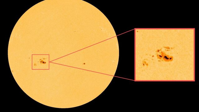 El grupo de manchas solares que miran directamente a la Tierra