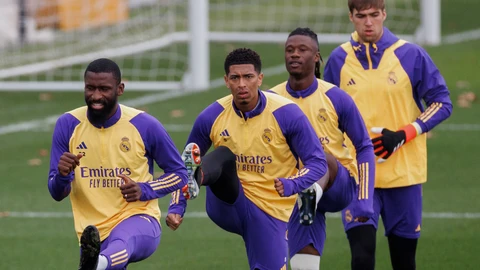 Entrenamiento del Real Madrid de cara a su partido contra el Girona