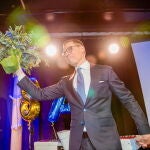 El conservador Alexander Stubb celebra la noche del domingo su victoria electoral en las presidenciales en Finlandia