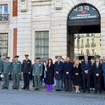 MADRID.-VÍDEO: Gritos de "Marlaska dimisión" y "vivas" a Guardia Civil en minuto de silencio en Sol por agentes muertos Barbate