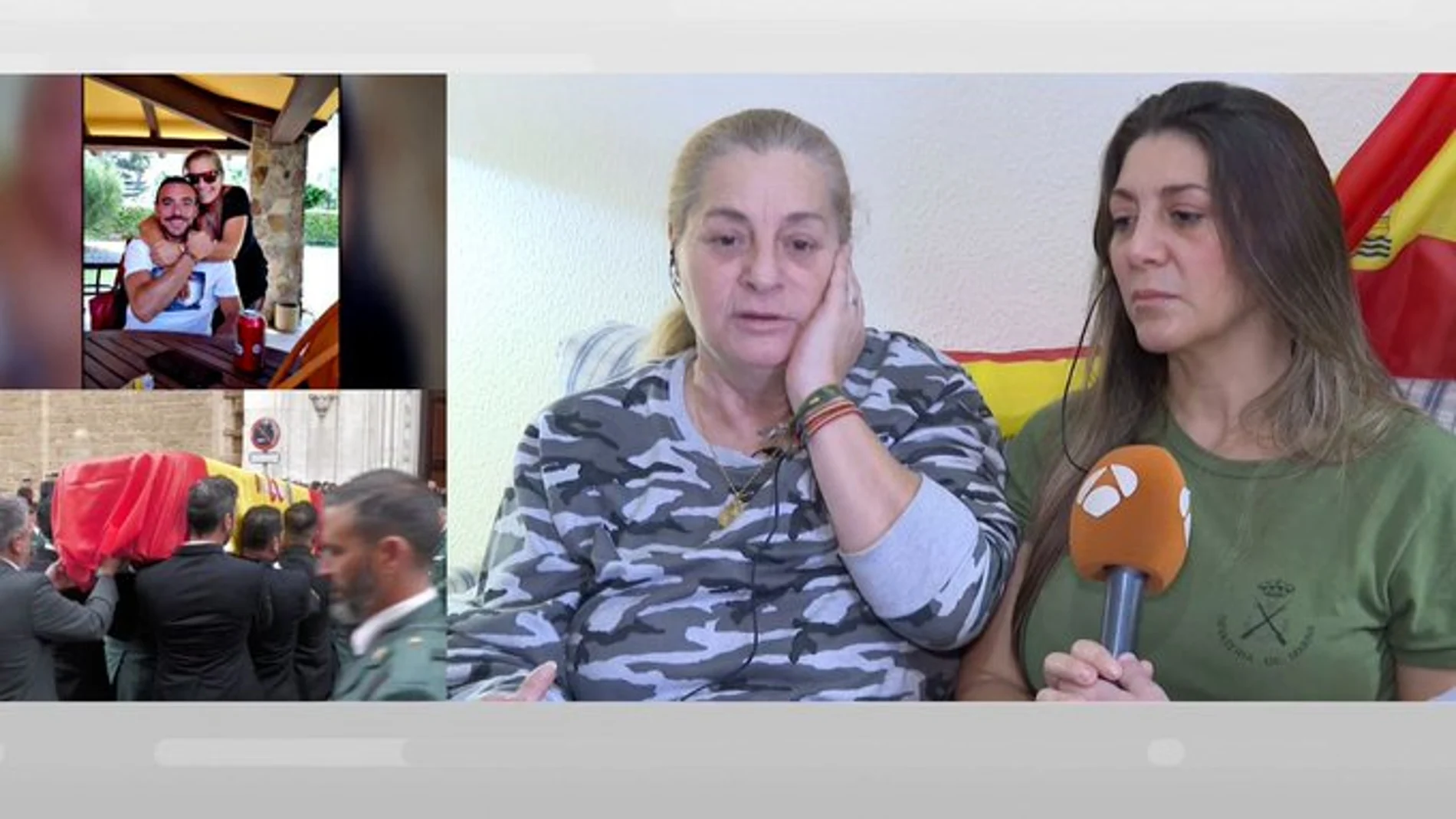 Celia y Francisca, familiares de Miguel Ángel, uno de los guardias civiles asesinados en Barbate