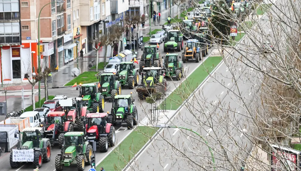 Tractorada por las calles de Burgos