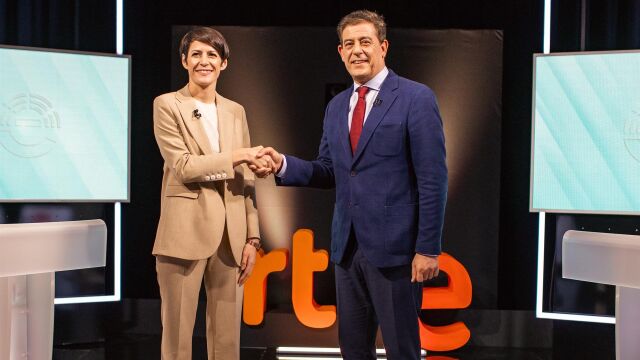 Pontón y Besteiro en el debate de RTVE de la última campaña. 