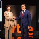 Pontón y Besteiro en el debate de RTVE de la última campaña. 