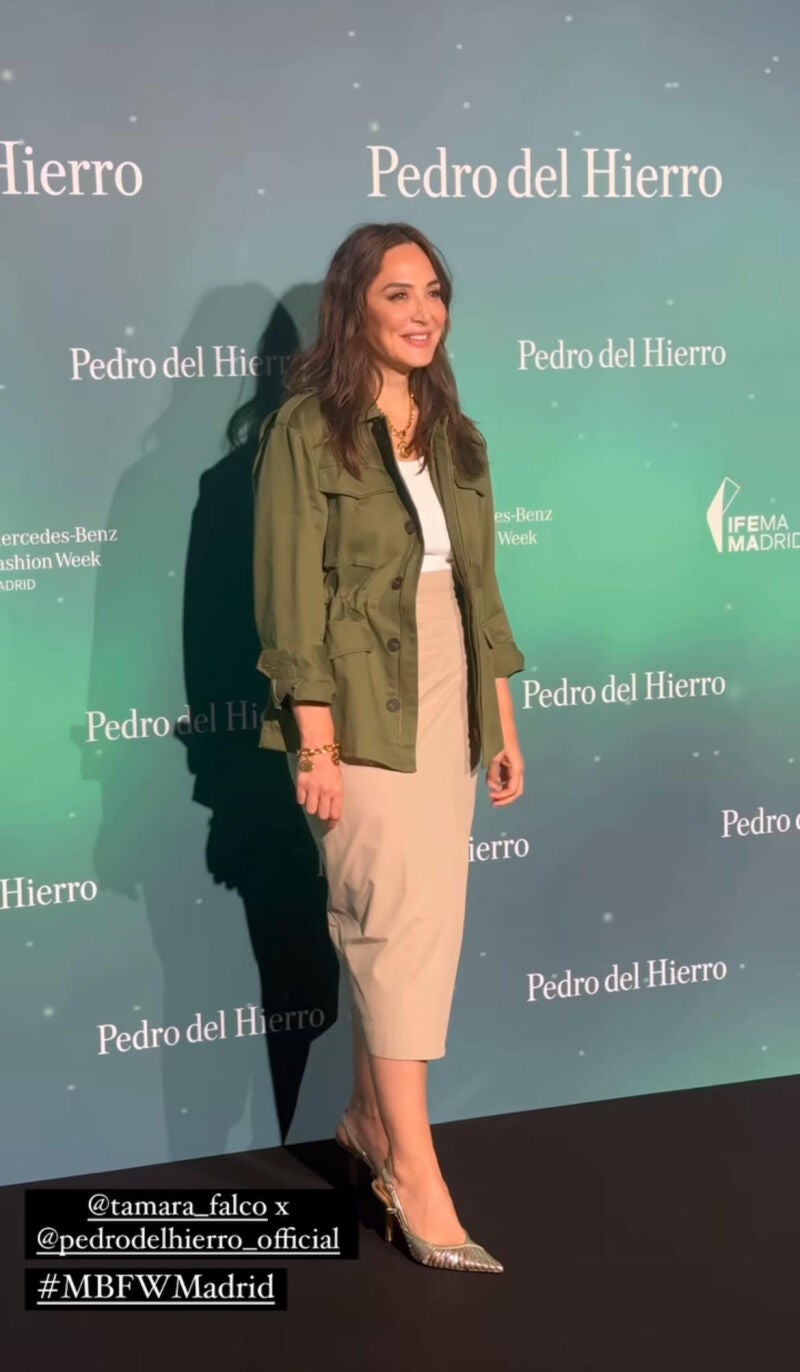 Tamara Falcó en el desfile de Pedro del Hierro.