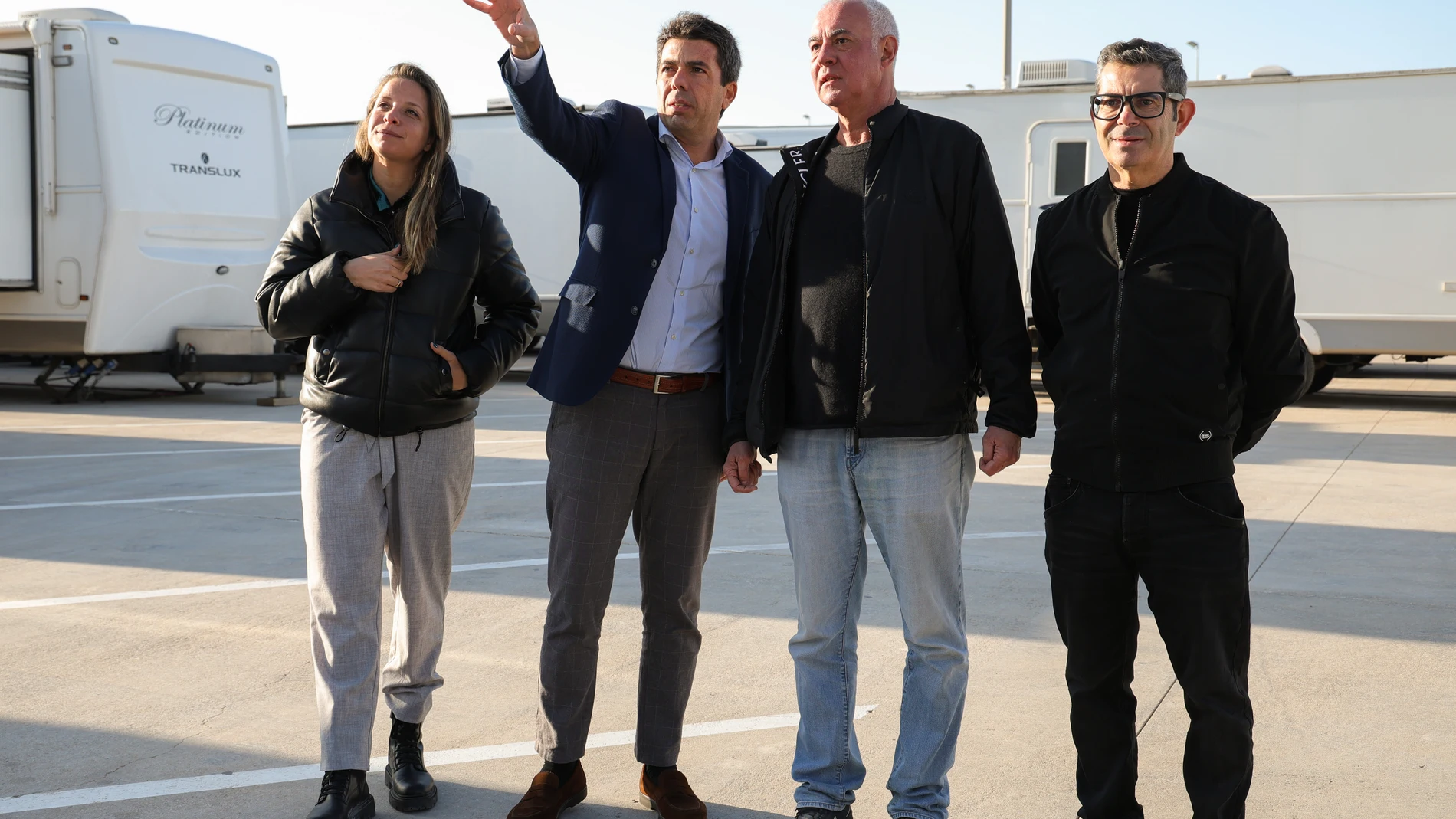 El presidente de la Generalitat, Carlos Mazón, en una visita reciente a los estudios de cine Ciudad de la Luz de Alicante.