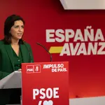 Rueda de prensa portavoz de la Ejecutiva Federal del PSOE, Esther Peña