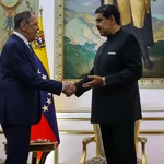 El ministro de Exteriores de Rusia, Serguéi Lavrov, se reúne con el presidente de Venezuela, Nicolás Maduro