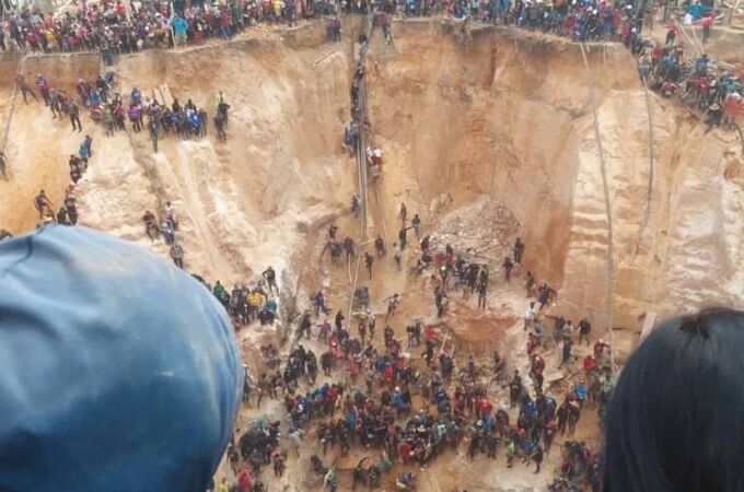 Imagen de la mina ilegal Bulla Loca en el estado venezolano de Bolívar