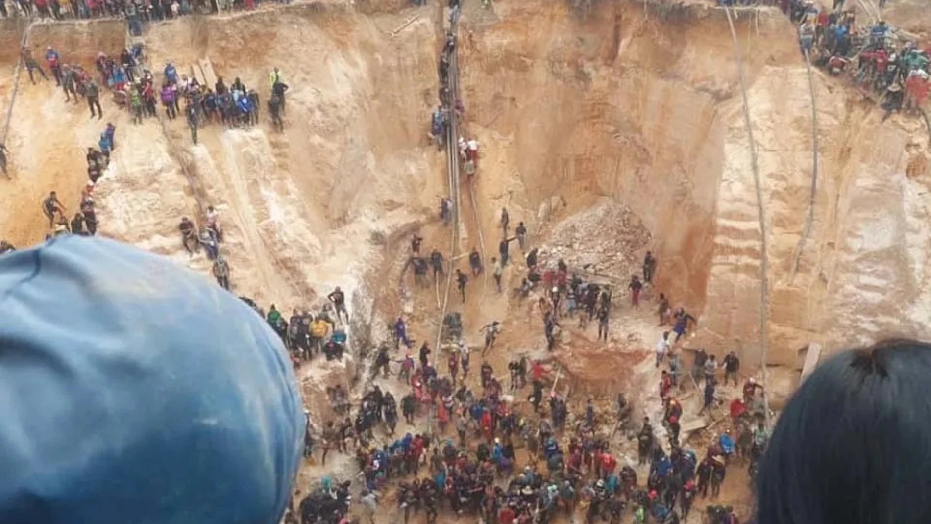 Imagen de la mina ilegal Bulla Loca en el estado venezolano de Bolívar