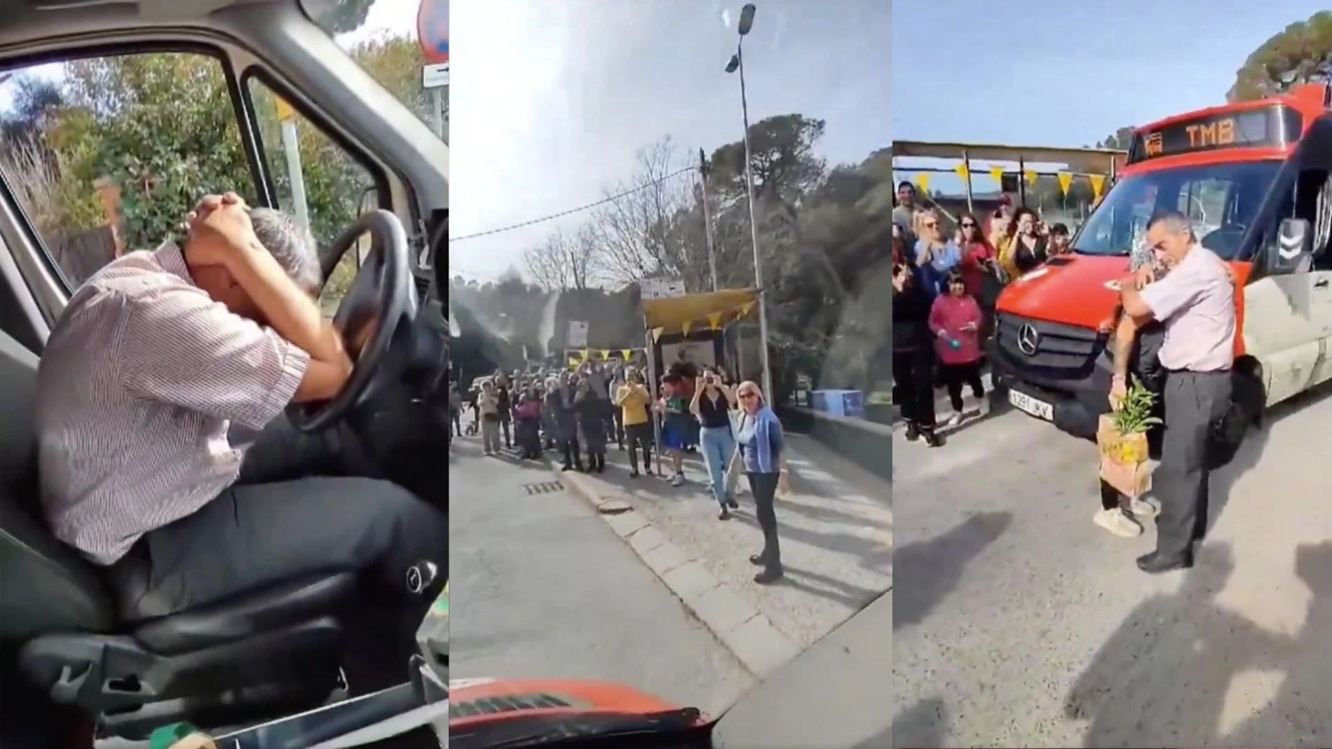 Pasajeros sorprenden a un conductor de autobús