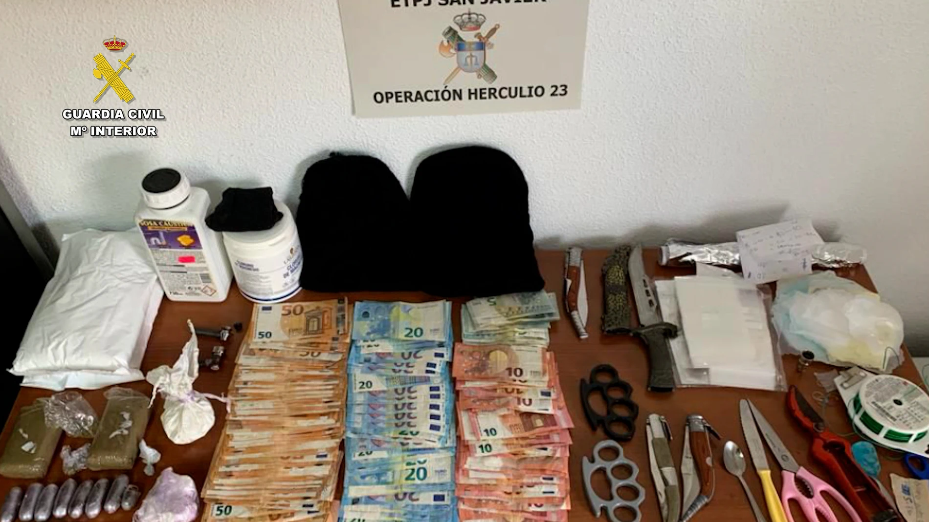 Se han desmantelado tres puntos de venta de drogas en Los Alcázares y San Pedro del Pinatar
