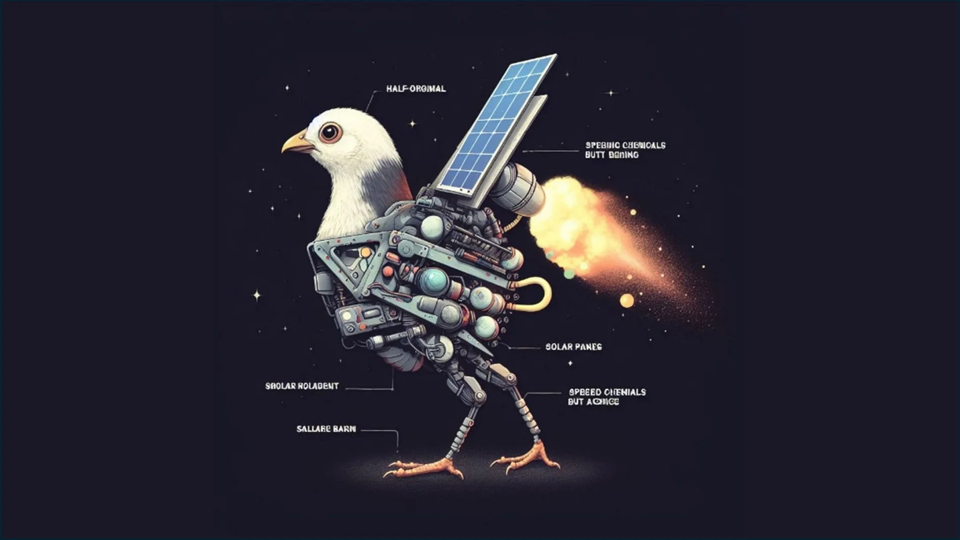 Representación de un astropollo de Freeman Dyson por una IA