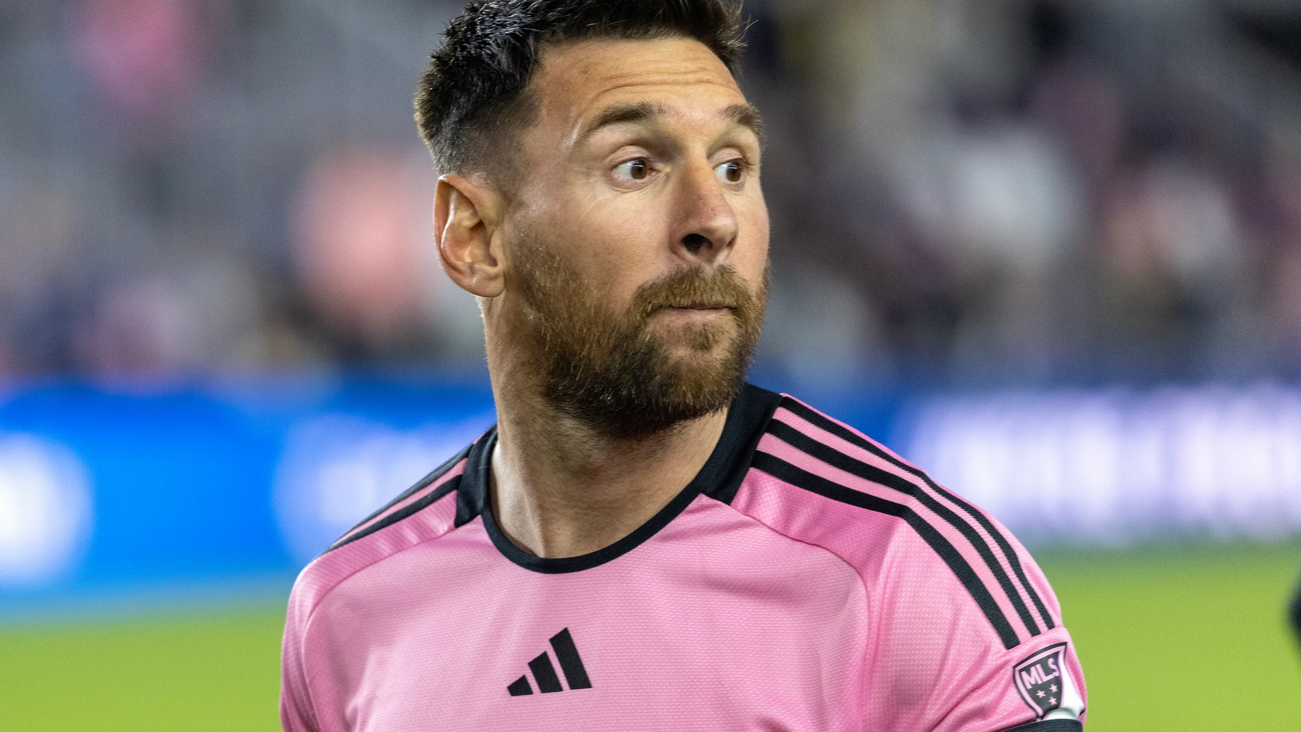 Fort Lauderdale (United States), 21/02/2024.- Inter Miami forward Lionel Messi reacts during the first match of the MLS regular season between Inter Miami and Real Salt Lake at Chase stadium in Fort Lauderdale, Florida, USA, 21 February 2024. EFE/EPA/CRISTOBAL HERRERA-ULASHKEVICH