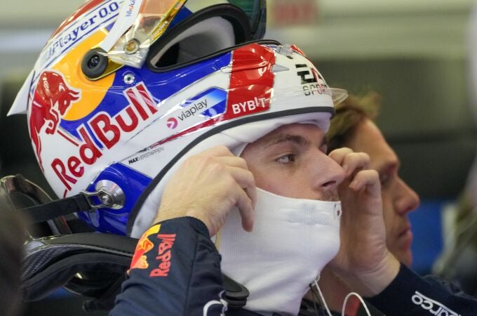 Verstappen, durante los test de pretemporada en Bahrein
