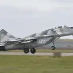 Un MiG-29 de la Fuerza Aérea ucraniana