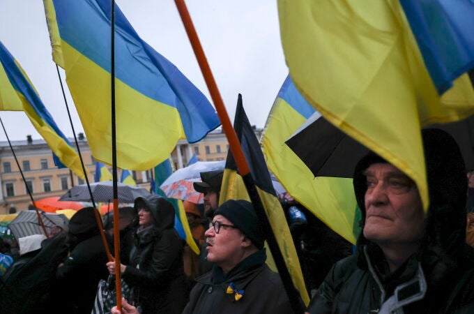 Concentración en Finlandia en apoyo a Ucrania