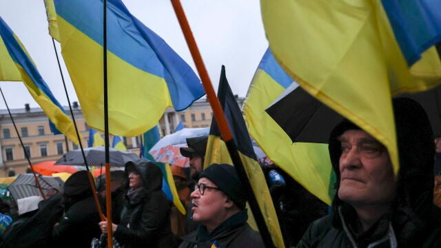 Concentración en Finlandia en apoyo a Ucrania