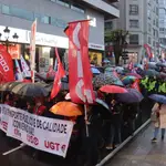 Manifestación de trabajadores y vecinos este fin de semana, en Vigo. 