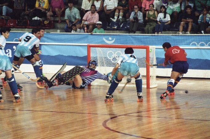 Argentina derrotó a España en la final olímpica de hockey sobre patines en Barcelona 92