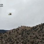 Helicóptero de rescate de los cuatro montañeros