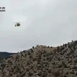 Helicóptero de rescate de los cuatro montañeros