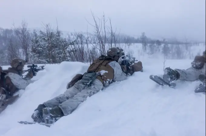Marines de EEUU se entrenan en Noruega, a 40 bajo cero, para defender el flanco norte de la OTAN ante Rusia
