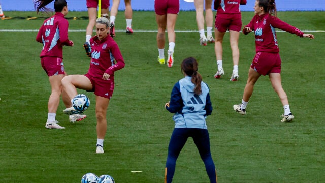 Entrenamiento de la selección española de fútbol previa al partido Liga Naciones Femenina